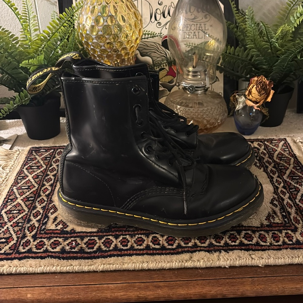 Black Dr martens combat boots women’s size 9 used price reflects condition